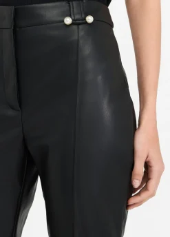 Liu Jo Pantalon évasé en tissu enduit|Femme Pantalons