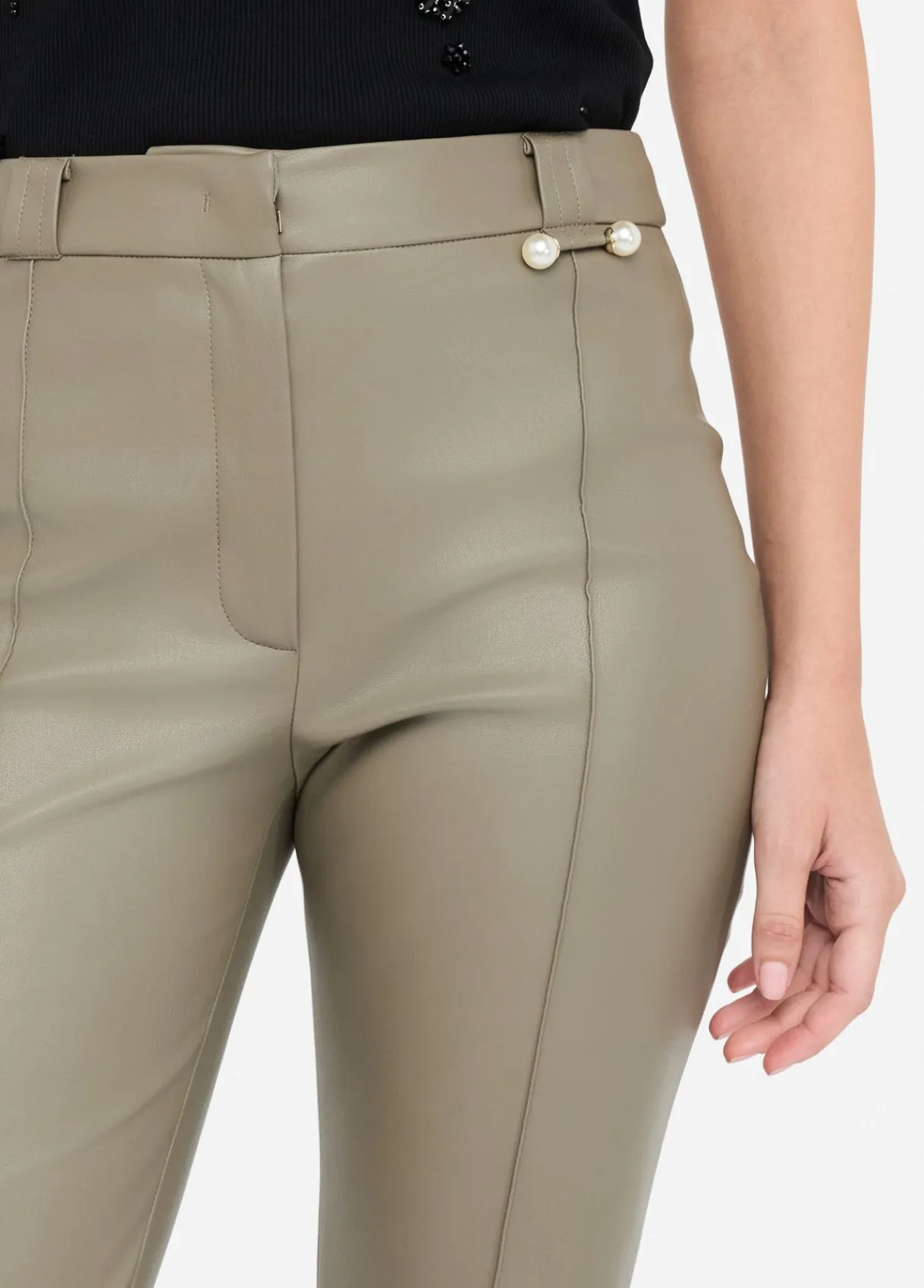 Liu Jo Pantalon évasé en tissu enduit|Femme Pantalons