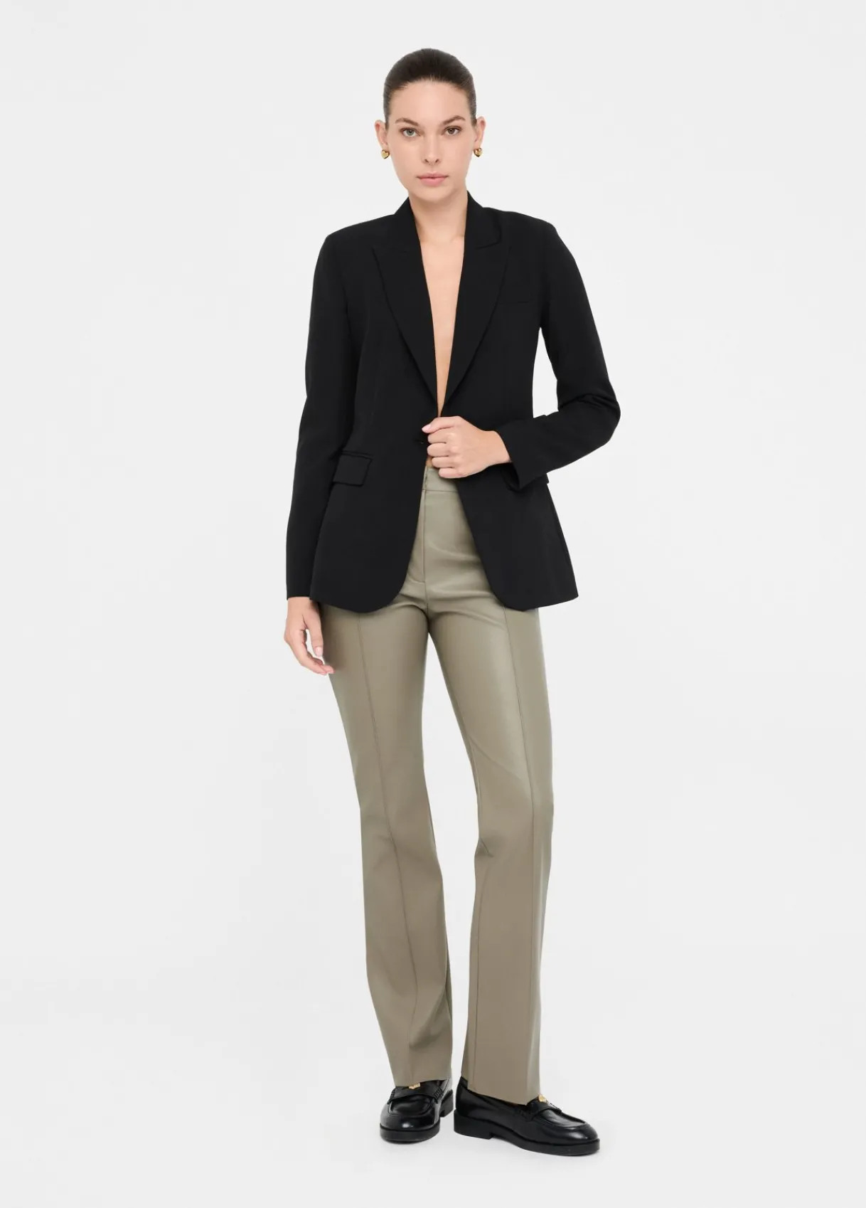 Liu Jo Pantalon évasé en tissu enduit|Femme Pantalons