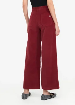Liu Jo Pantalon évasé en velours|Femme Pantalons