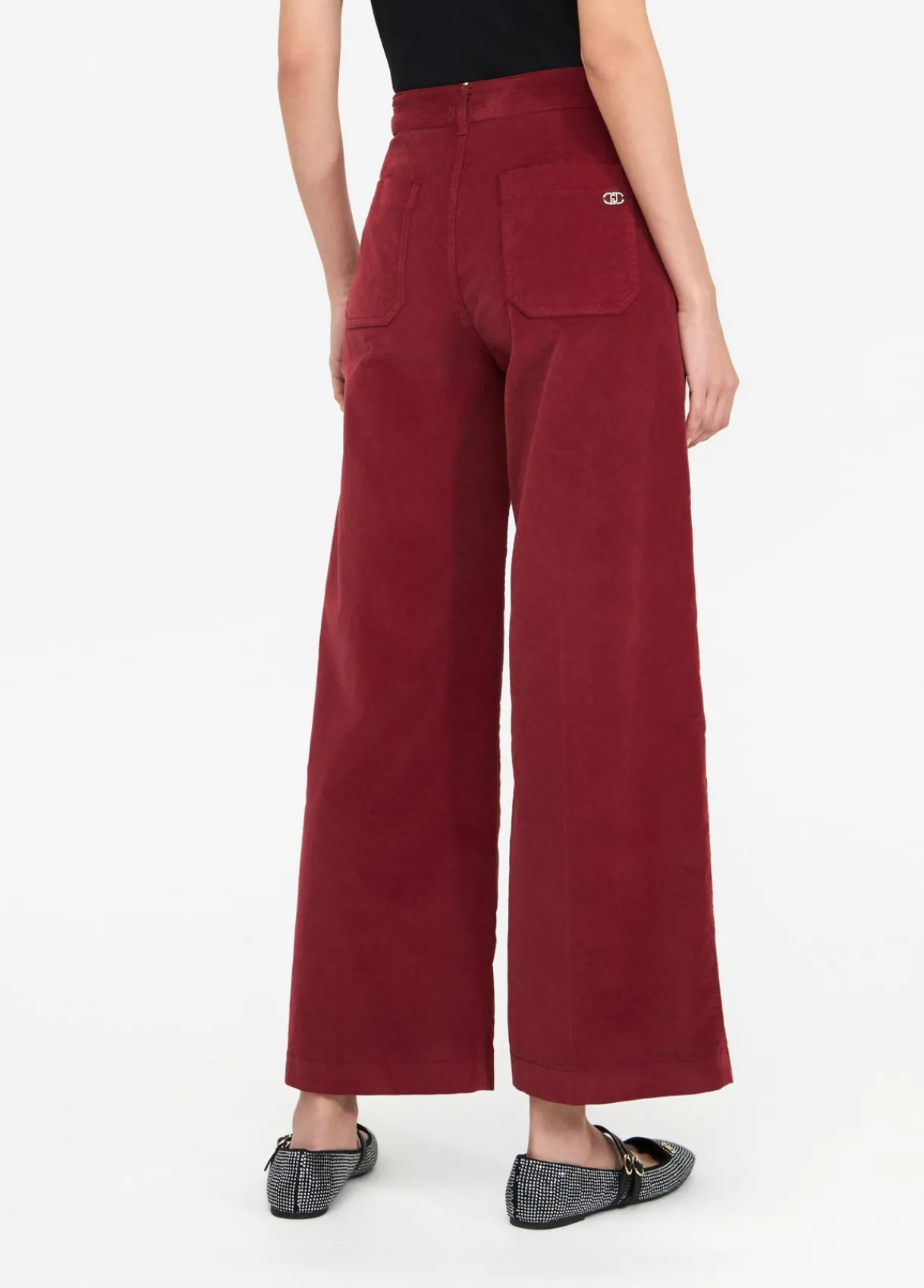 Liu Jo Pantalon évasé en velours|Femme Pantalons
