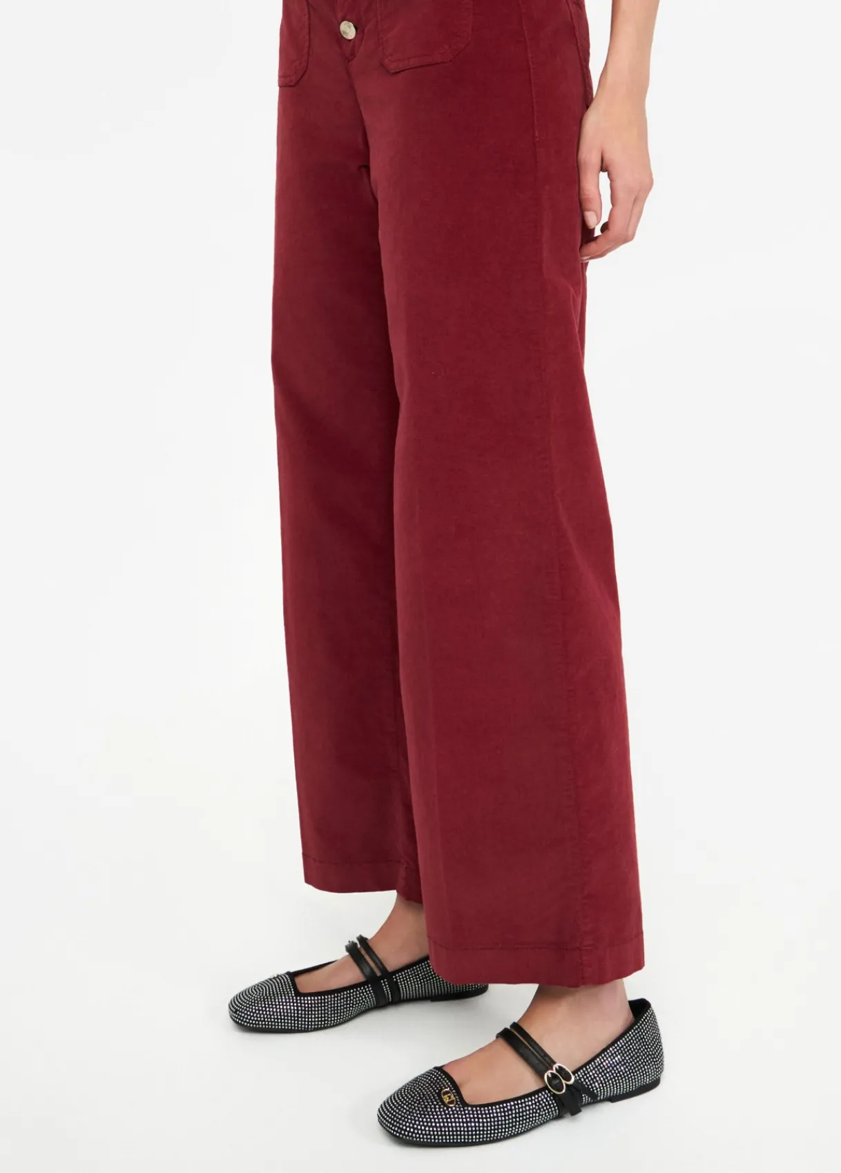 Liu Jo Pantalon évasé en velours|Femme Pantalons