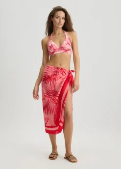 Liu Jo Paréo avec imprimé palmier|Femme Mode Plage