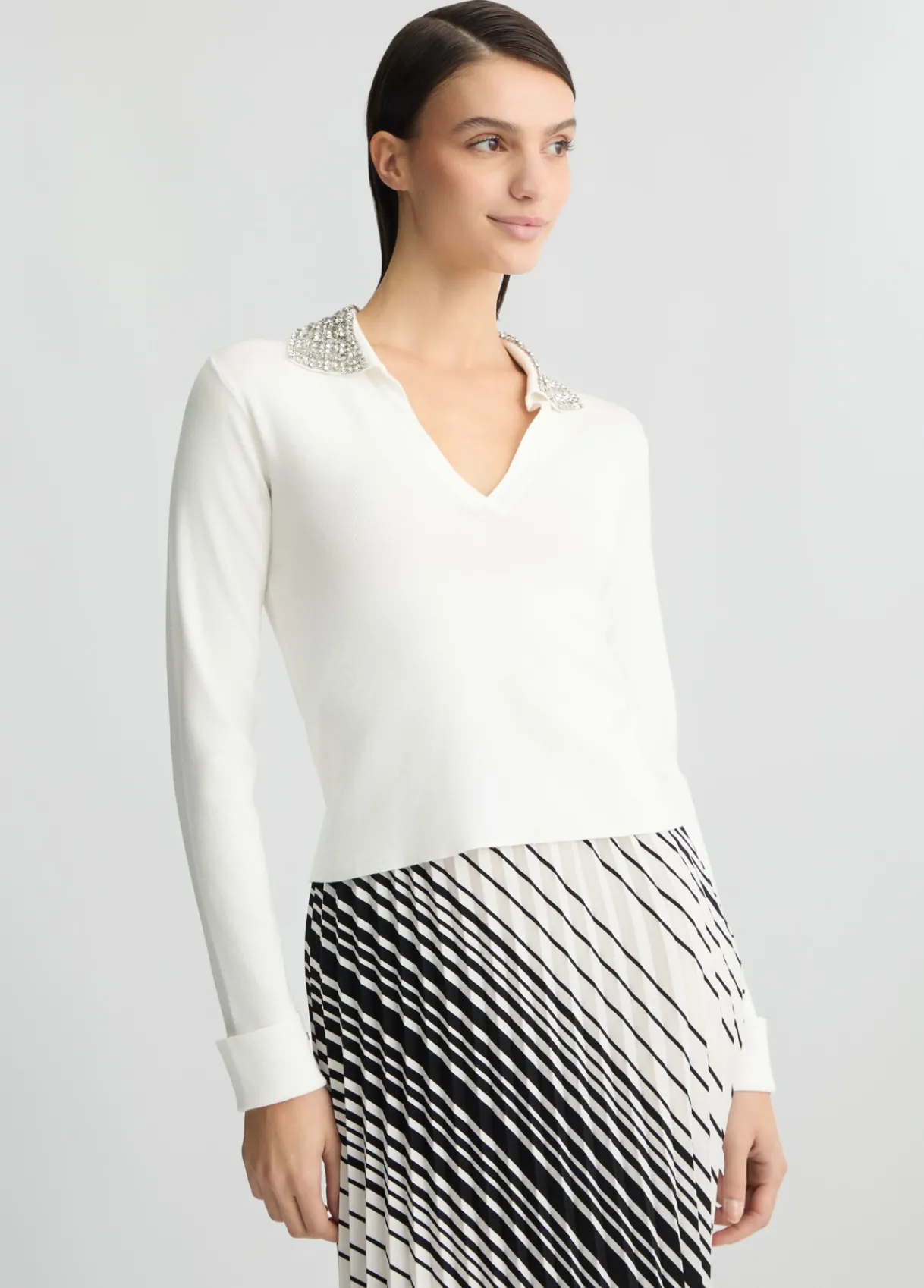 Liu Jo Polo avec broderies de bijoux|Femme Mailles