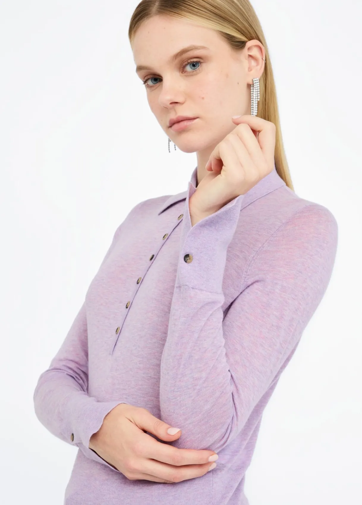 Liu Jo Polo en coton et cachemire|Femme Mailles