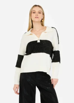Liu Jo Polo en laine à rayures|Femme Mailles
