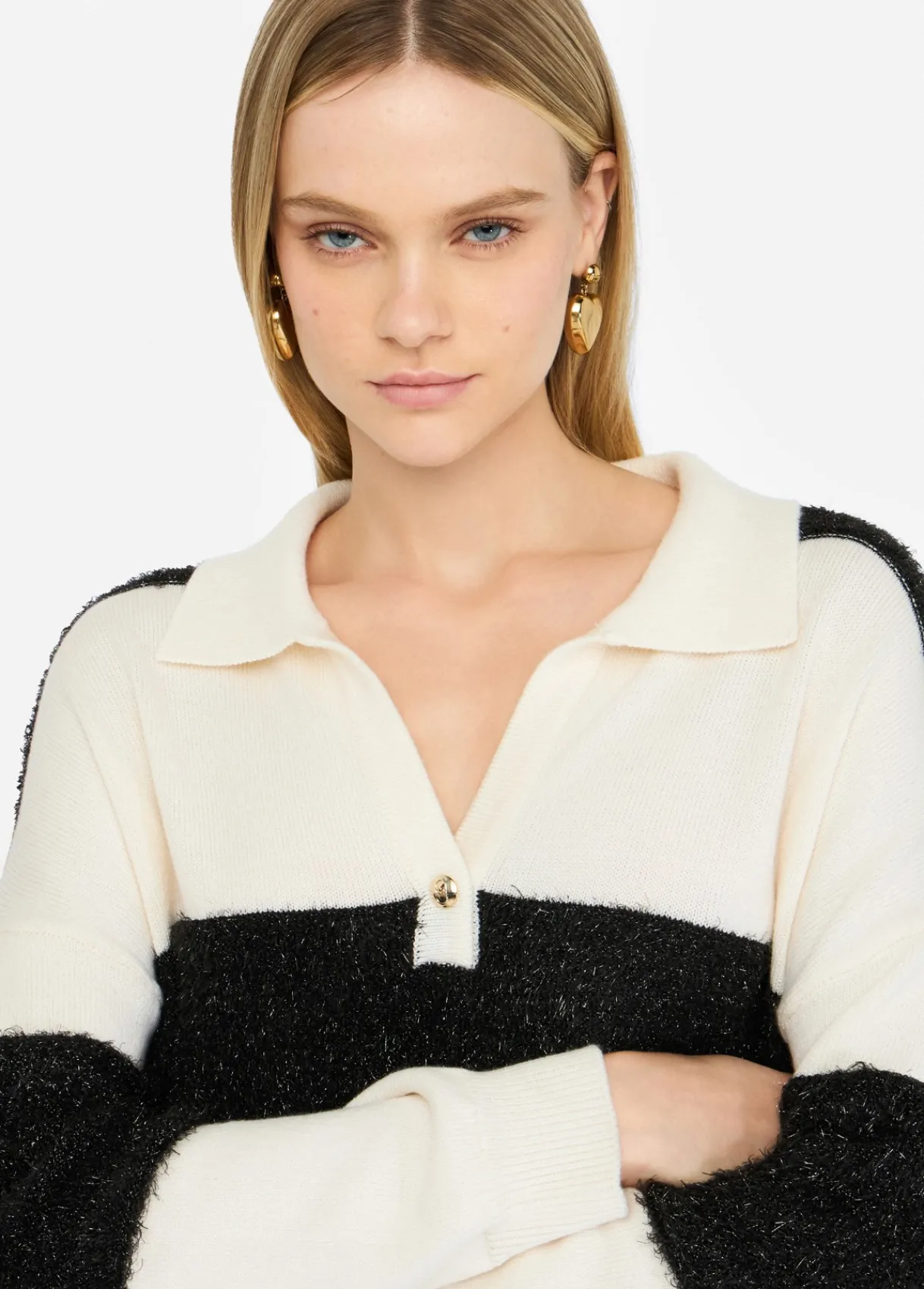Liu Jo Polo en laine à rayures|Femme Mailles