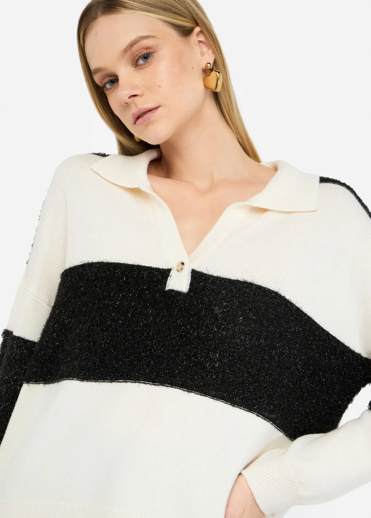 Liu Jo Polo en laine à rayures|Femme Mailles