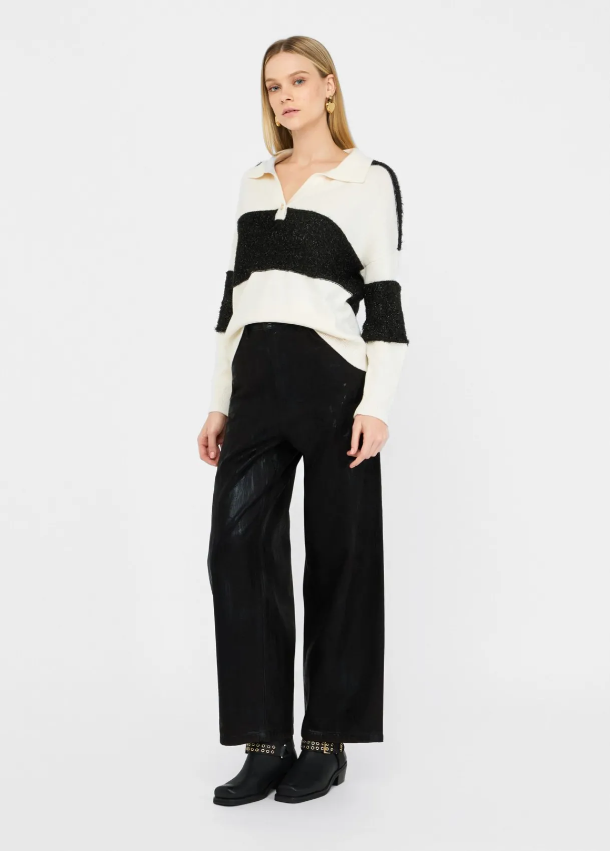 Liu Jo Polo en laine à rayures|Femme Mailles
