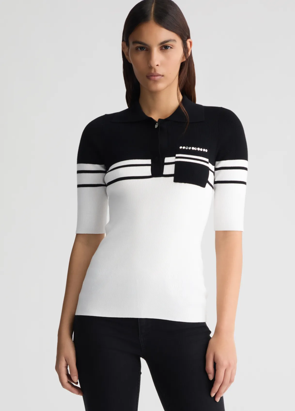 Liu Jo Polo en maille à rayures|Femme Mailles