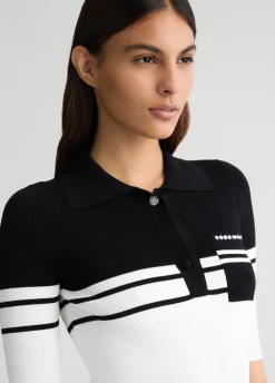 Liu Jo Polo en maille à rayures|Femme Mailles