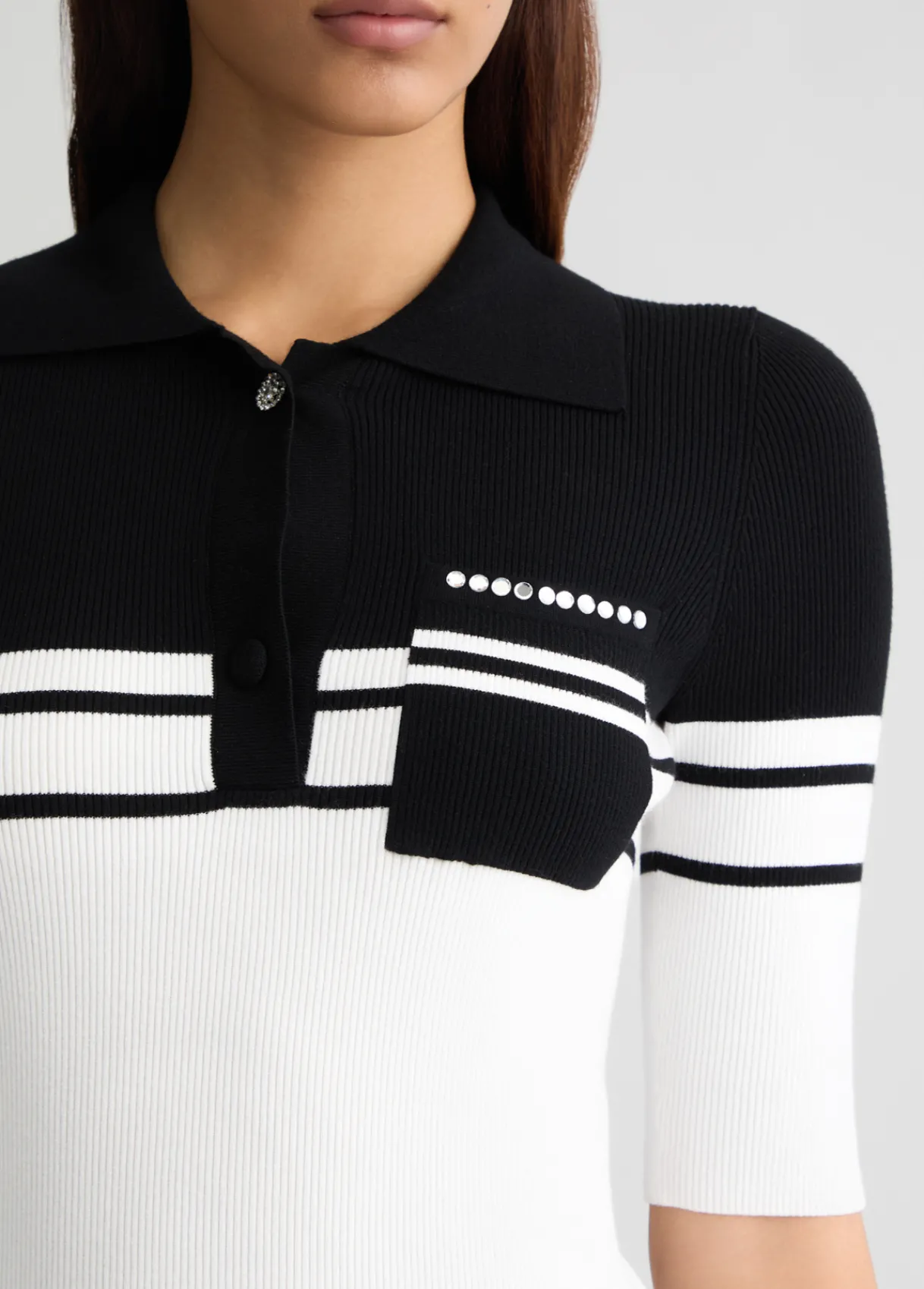 Liu Jo Polo en maille à rayures|Femme Mailles