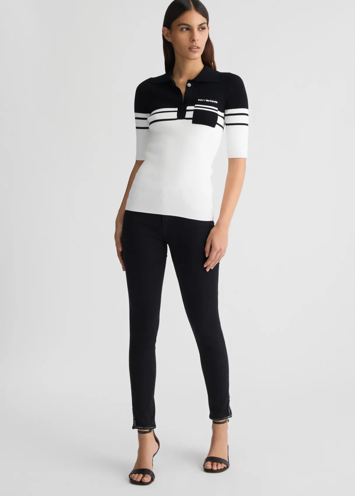 Liu Jo Polo en maille à rayures|Femme Mailles