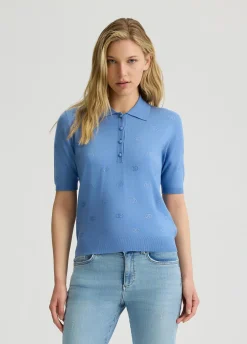 Liu Jo Polo en maille avec strass|Femme Mailles