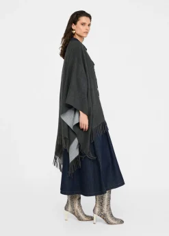 Liu Jo Poncho à logo et franges|Femme Manteaux