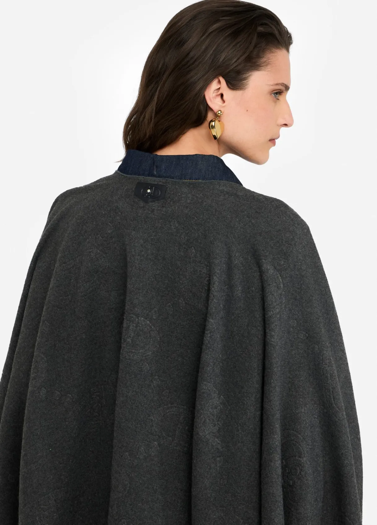 Liu Jo Poncho à logo et franges|Femme Manteaux