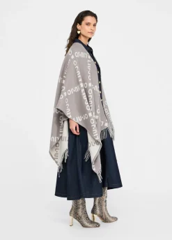 Liu Jo Poncho à logo et franges|Femme Manteaux