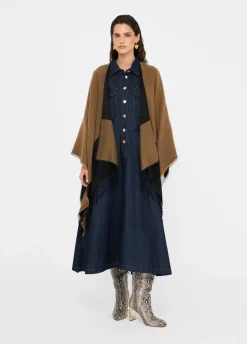 Liu Jo Poncho à logo et franges|Femme Manteaux