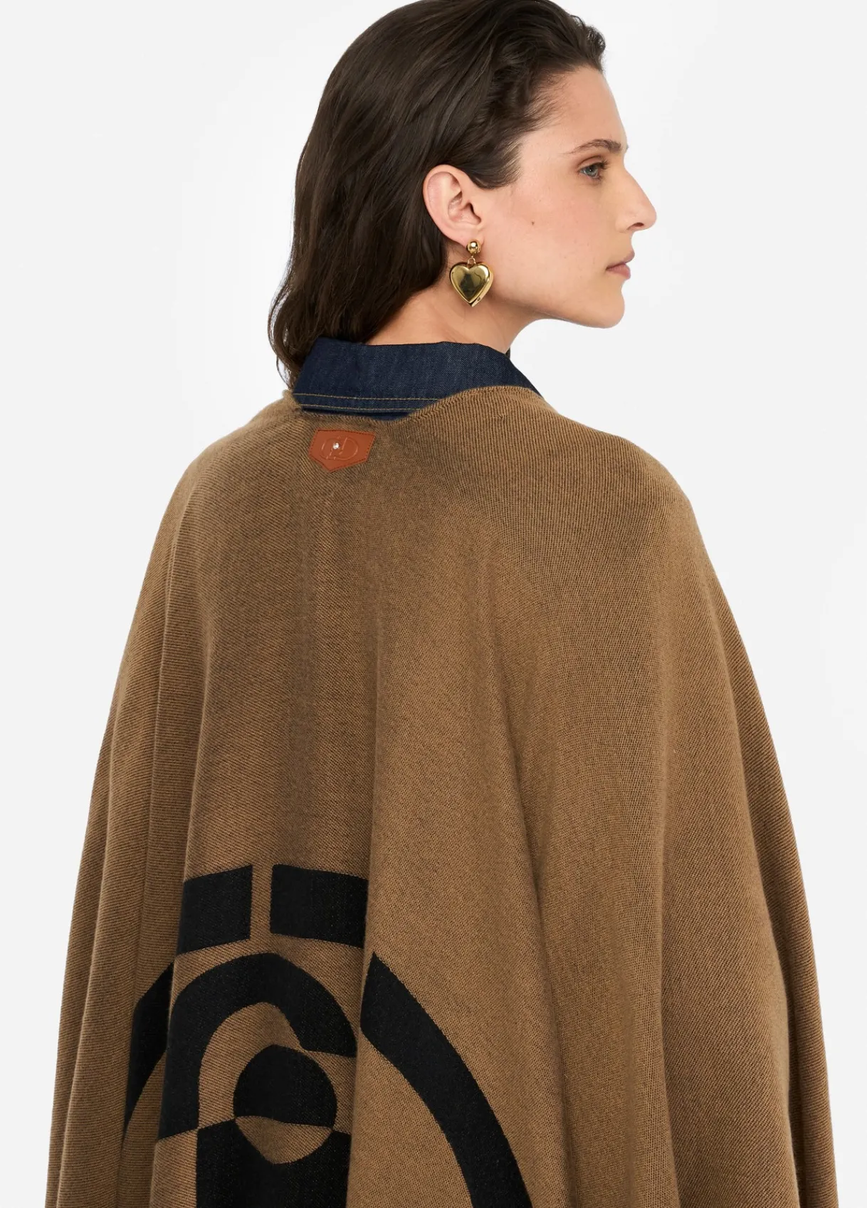 Liu Jo Poncho à logo et franges|Femme Manteaux