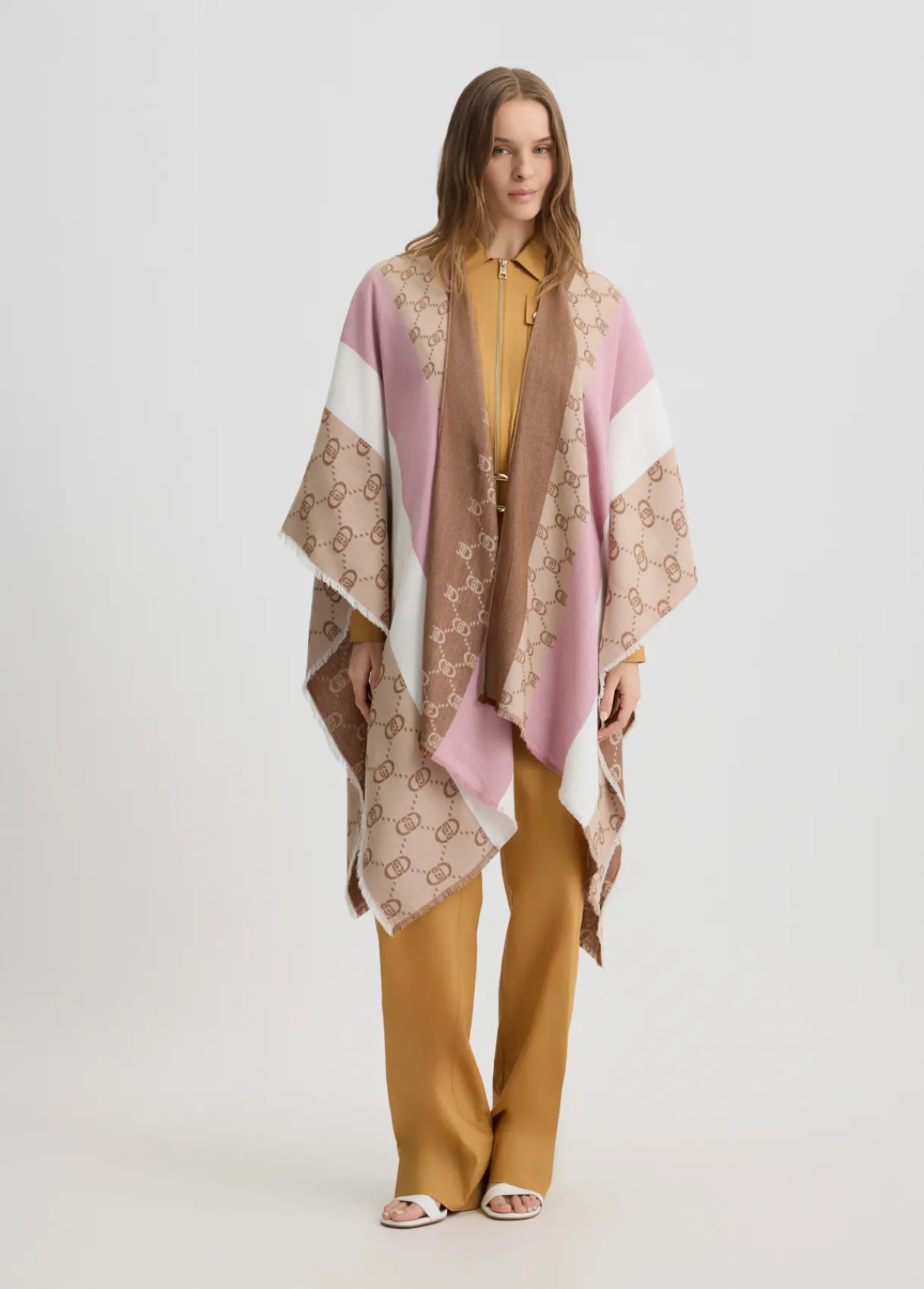 Liu Jo Poncho avec logo monogramme|Femme Manteaux
