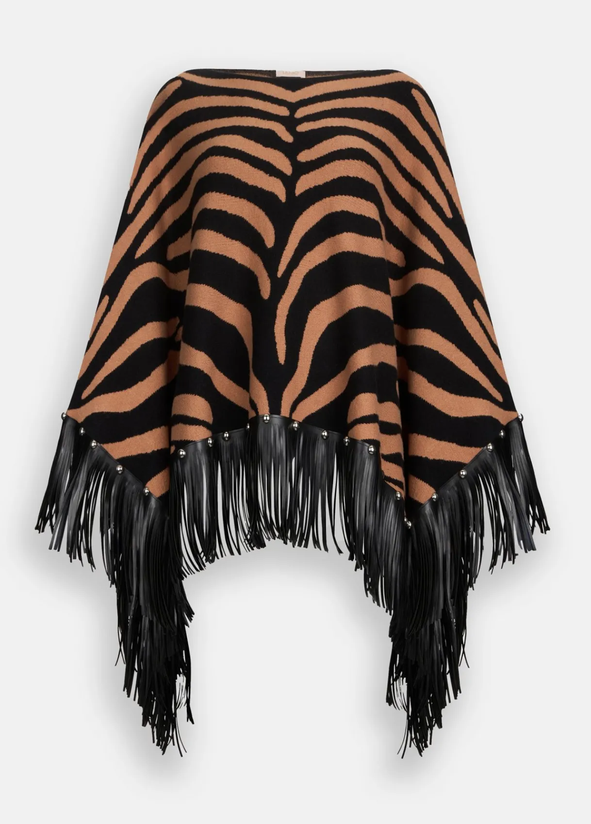Liu Jo Poncho zébré avec franges|Femme Manteaux