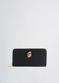 Liu Jo Portefeuille grand format zippé tout autour en nylon|Femme Portefeuilles