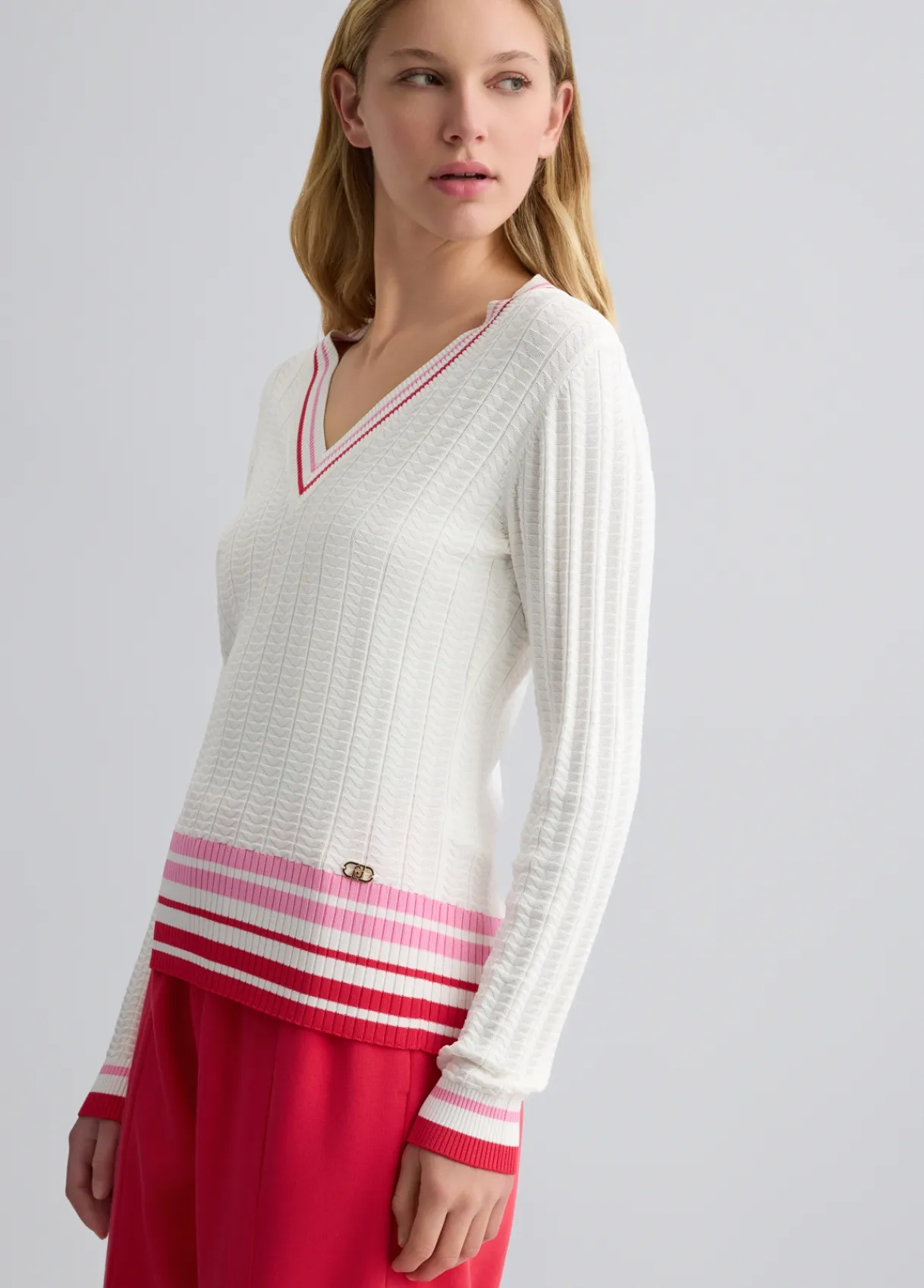 Liu Jo Pull à col en V|Femme Vêtements De Sport|Mailles
