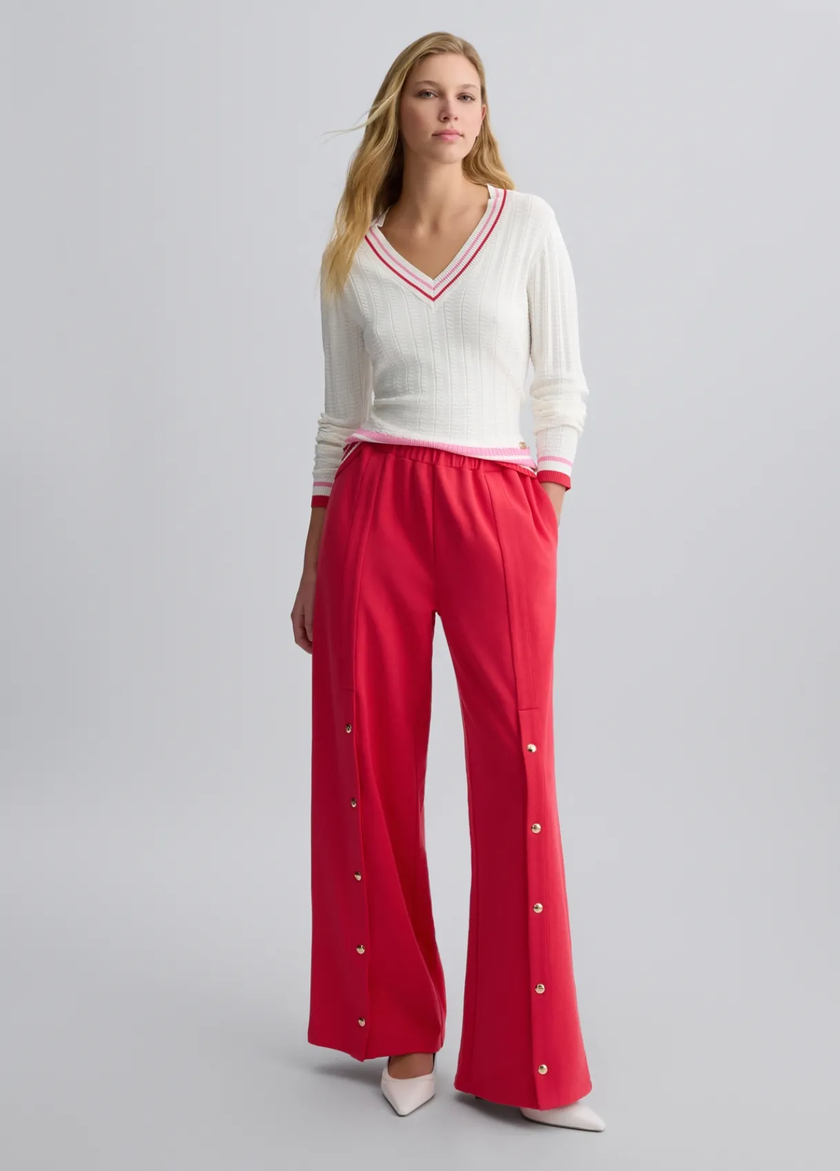 Liu Jo Pull à col en V|Femme Vêtements De Sport|Mailles