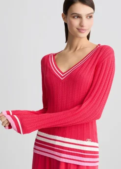 Liu Jo Pull à col en V|Femme Vêtements De Sport|Mailles