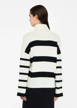 Liu Jo Pull à col roulé 100% laine avec boutons bijoux|Femme Mailles