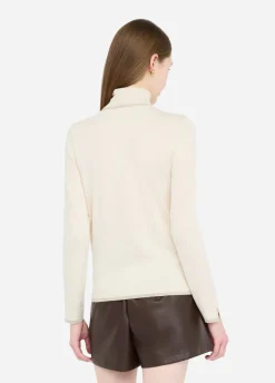 Liu Jo Pull à col roulé avec détails en Lurex®|Femme Mailles