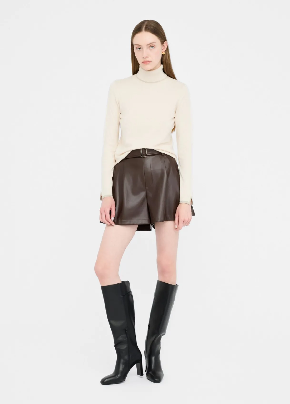 Liu Jo Pull à col roulé avec détails en Lurex®|Femme Mailles