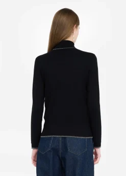 Liu Jo Pull à col roulé avec détails en Lurex®|Femme Mailles