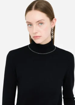 Liu Jo Pull à col roulé avec détails en Lurex®|Femme Mailles