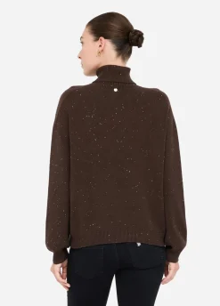 Liu Jo Pull à col roulé avec micro paillettes|Femme Mailles