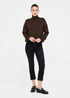 Liu Jo Pull à col roulé avec micro paillettes|Femme Mailles