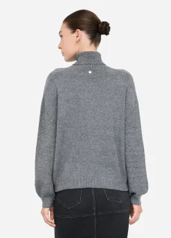 Liu Jo Pull à col roulé avec micro paillettes|Femme Mailles