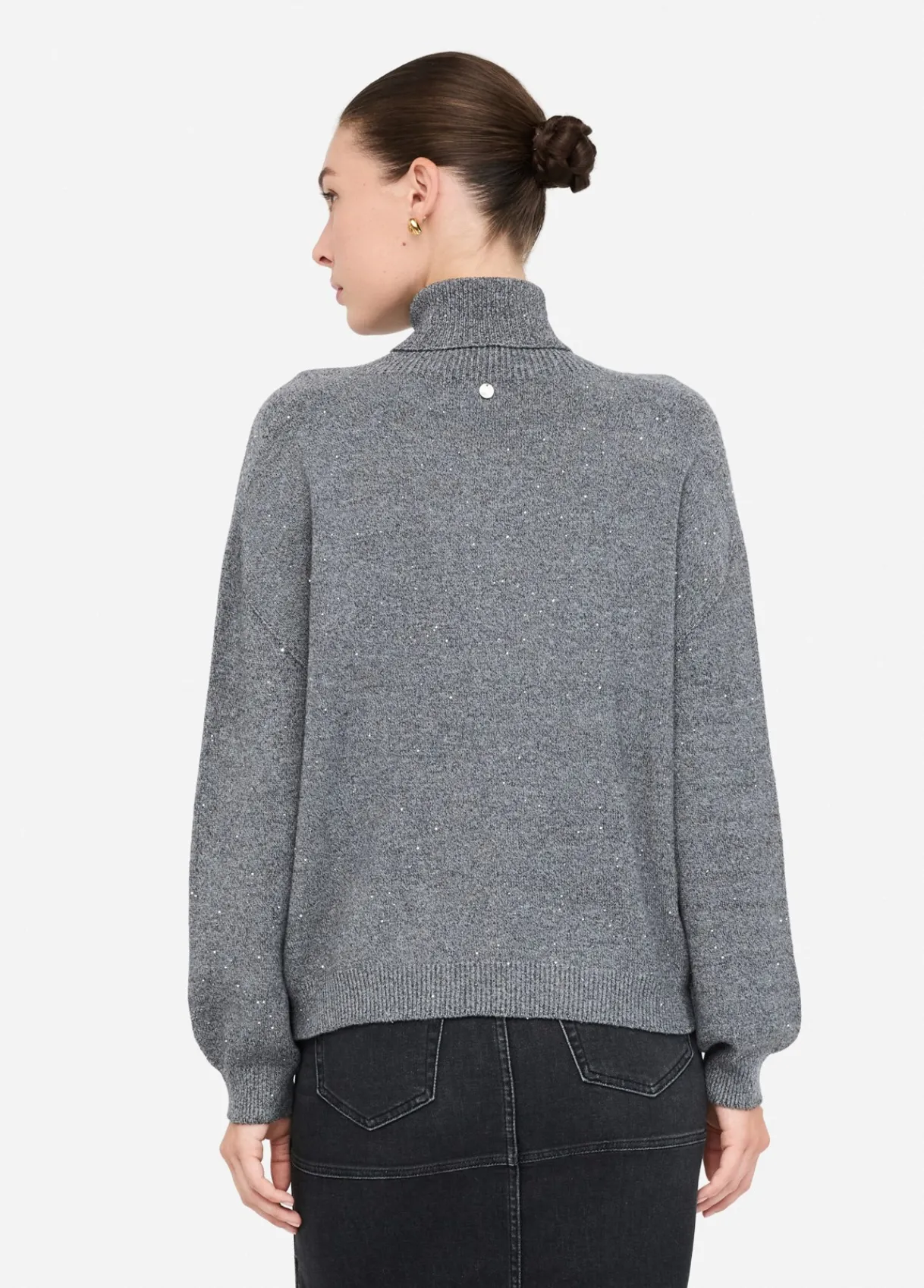 Liu Jo Pull à col roulé avec micro paillettes|Femme Mailles