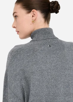 Liu Jo Pull à col roulé avec micro paillettes|Femme Mailles