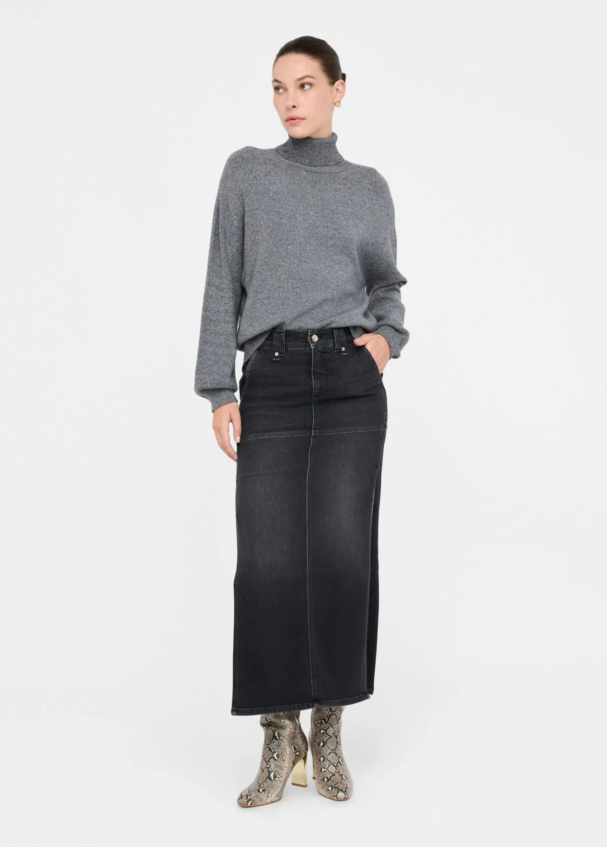 Liu Jo Pull à col roulé avec micro paillettes|Femme Mailles