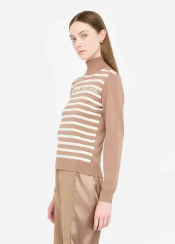 Liu Jo Pull à col roulé avec rayures|Femme Vêtements De Sport|Mailles