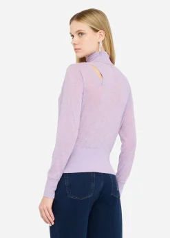 Liu Jo Pull à col roulé en coton et cachemire|Femme Mailles