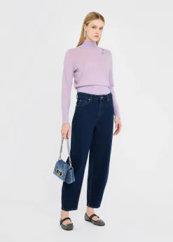 Liu Jo Pull à col roulé en coton et cachemire|Femme Mailles