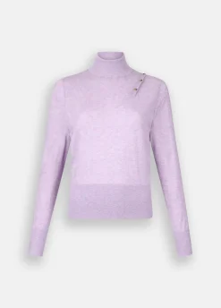 Liu Jo Pull à col roulé en coton et cachemire|Femme Mailles