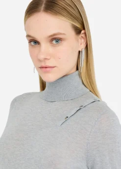 Liu Jo Pull à col roulé en coton et cachemire|Femme Mailles