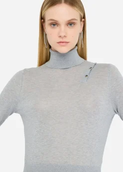 Liu Jo Pull à col roulé en coton et cachemire|Femme Mailles