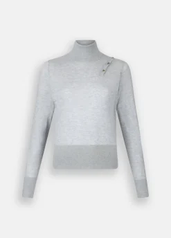 Liu Jo Pull à col roulé en coton et cachemire|Femme Mailles