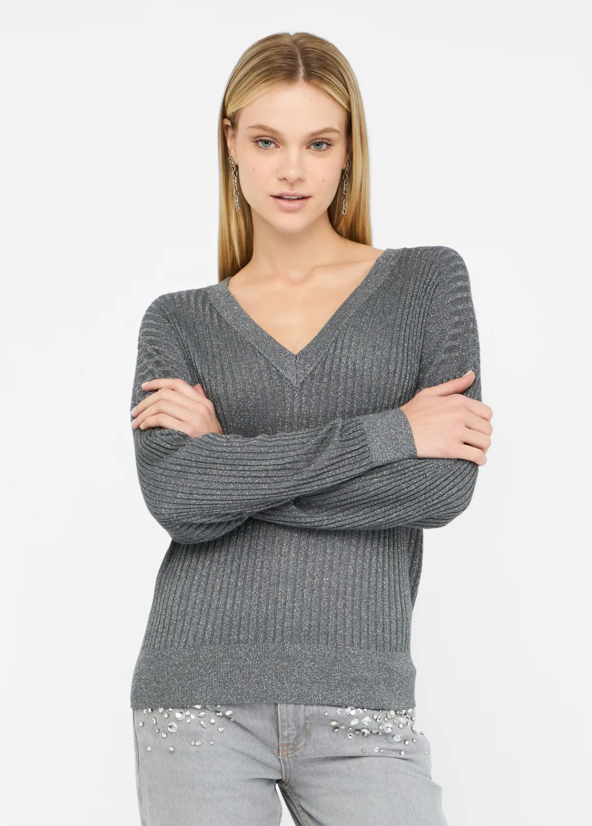 Liu Jo Pull à encolure en V|Femme Mailles