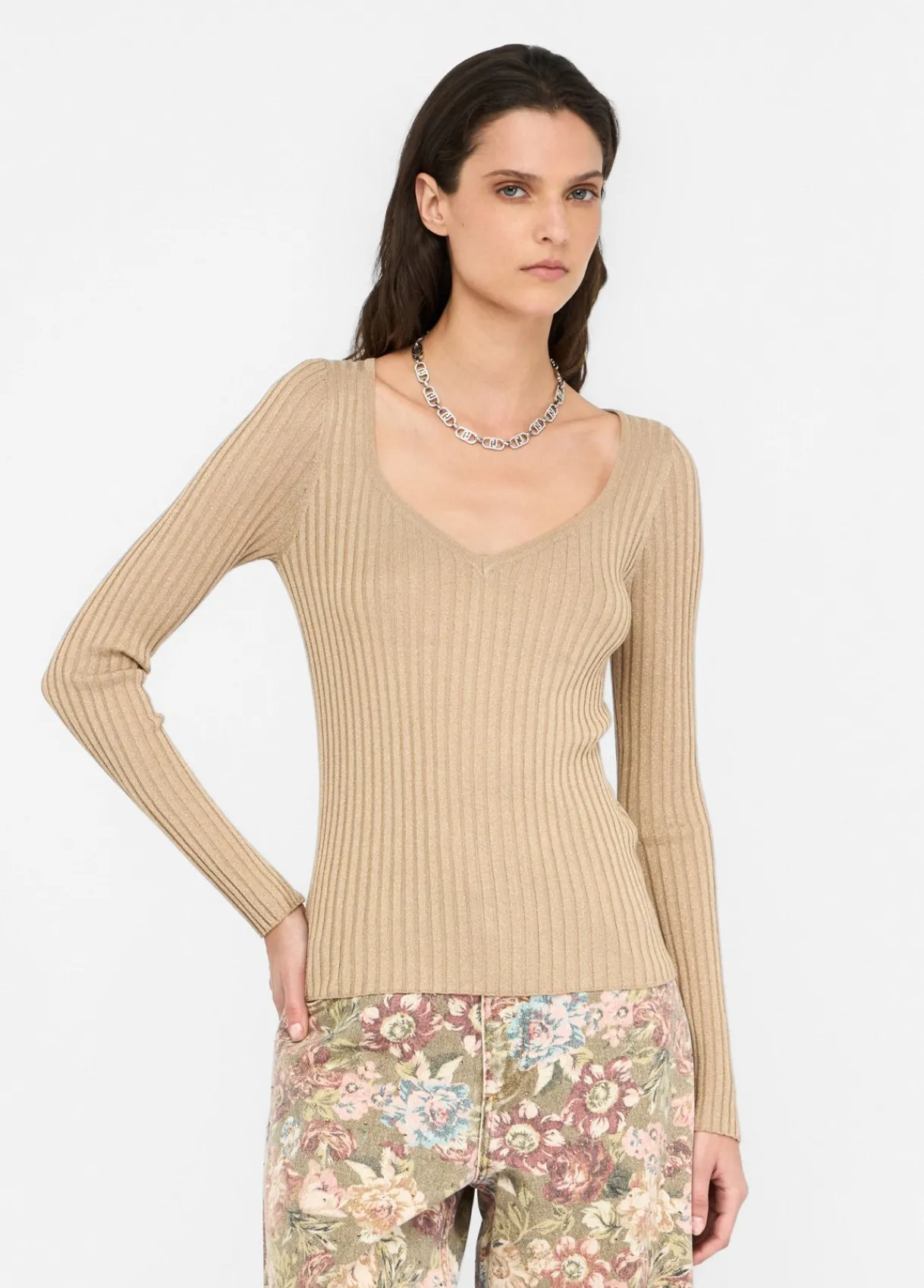 Liu Jo Pull à encolure en V|Femme Mailles
