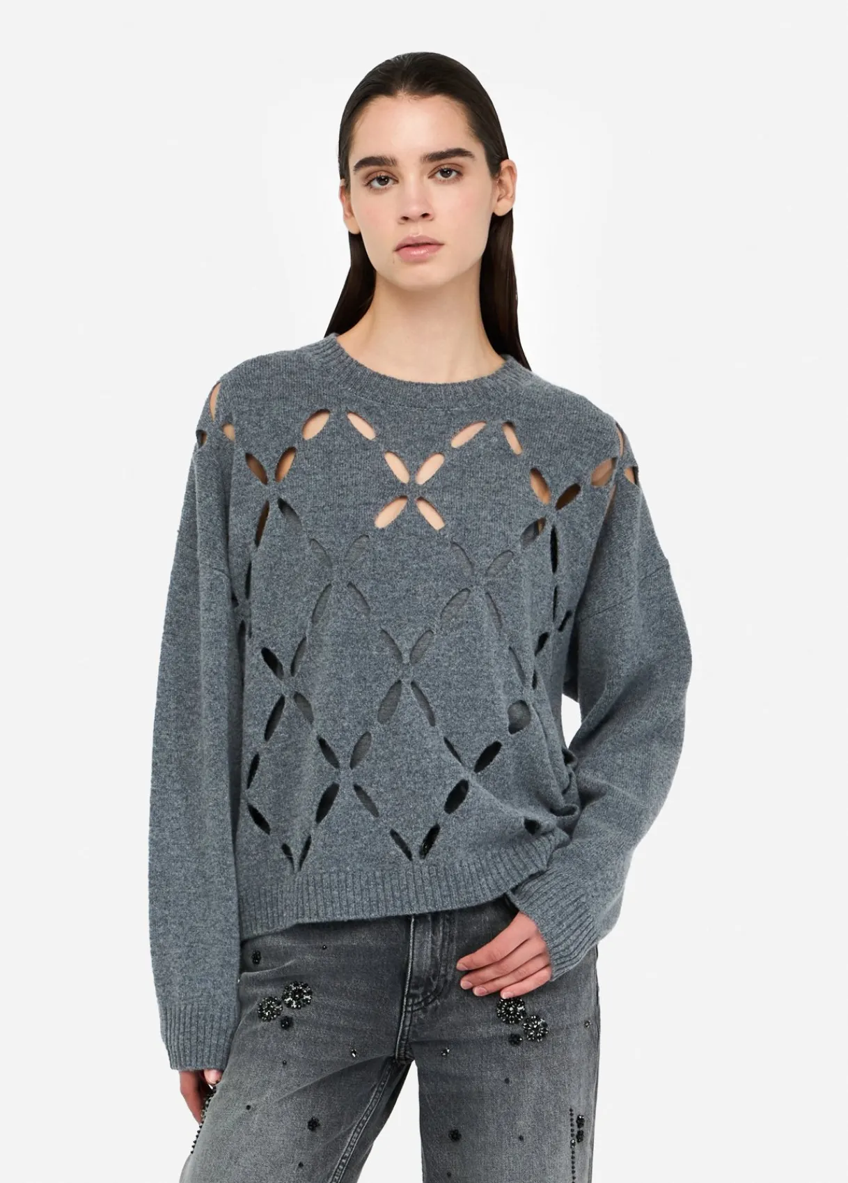Liu Jo Pull 100% laine avec découpes|Femme Mailles